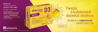 Vitamin D3 FORTE MAX 4000 IU 60 capsules Zyskaj Zdrowie