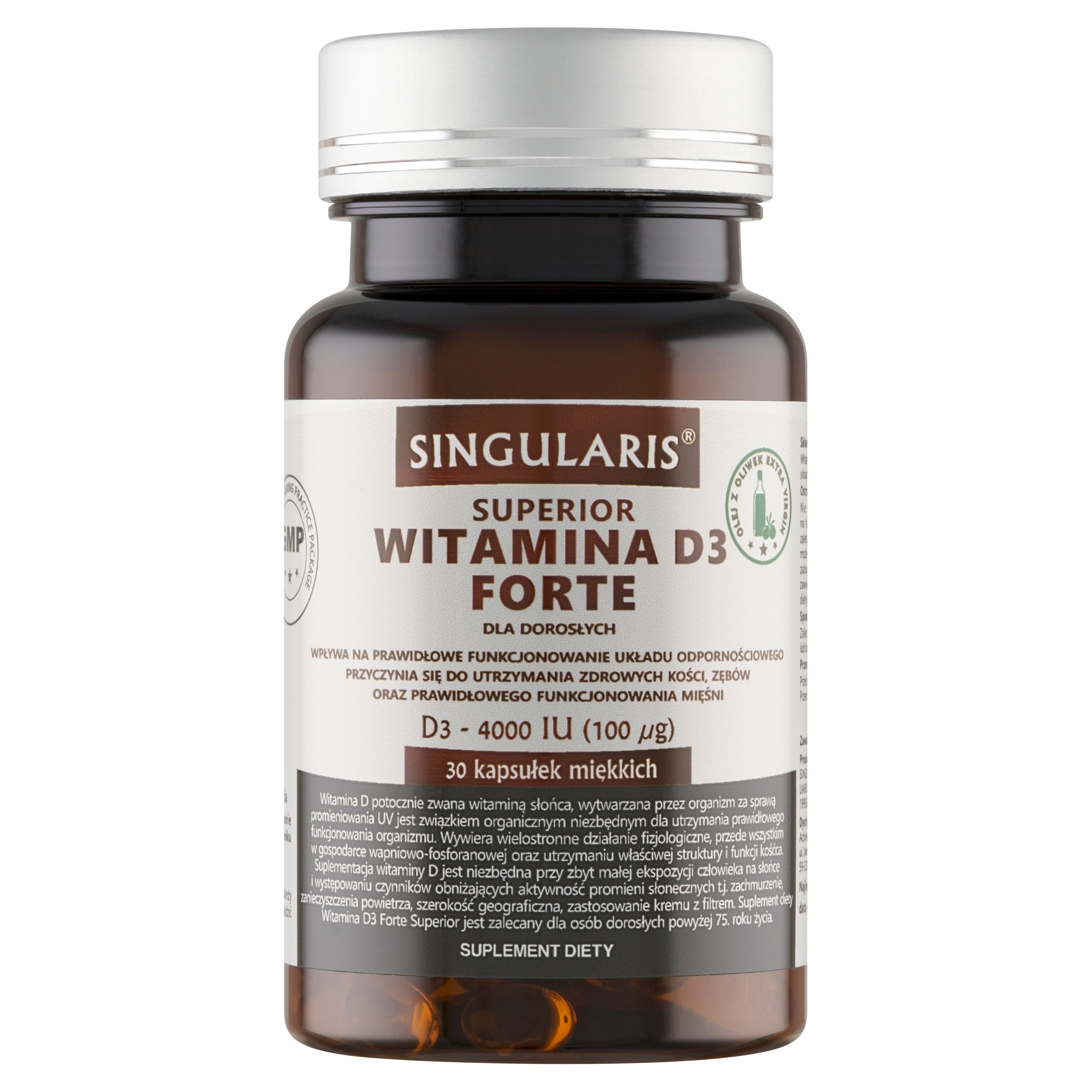 Vitamin D3 Forte 4000 IU 30 capsules Singularis EAN (GTIN) 5907796631454