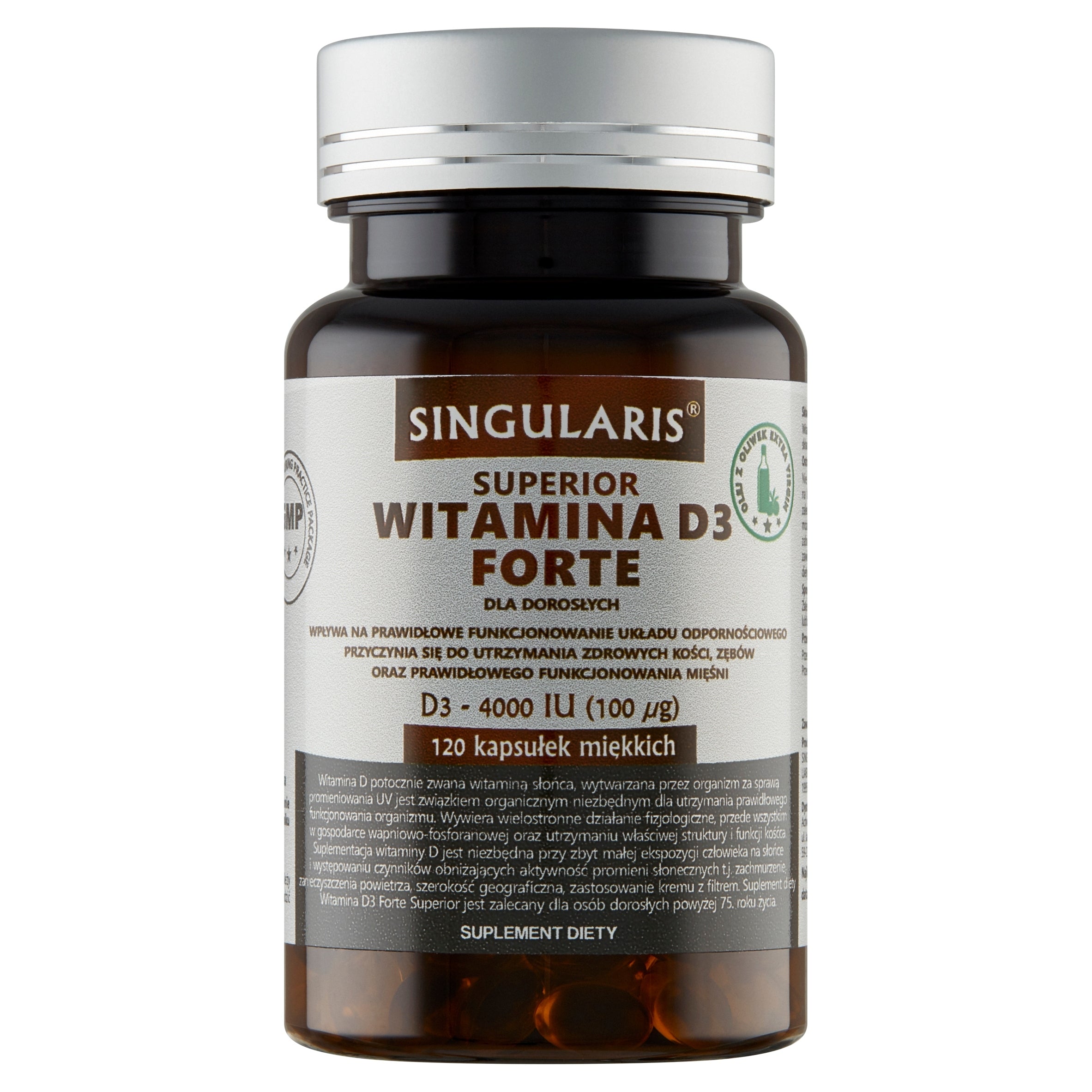 Vitamin D3 Forte 4000 IU Singularis 120 capsules Manufacturer code 5903263262916