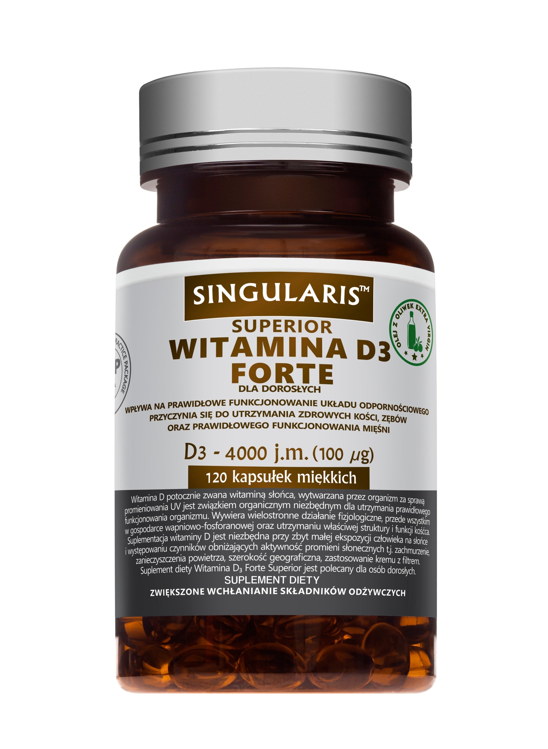Vitamin D3 Forte 4000 IU Singularis 120 capsules Medical device no