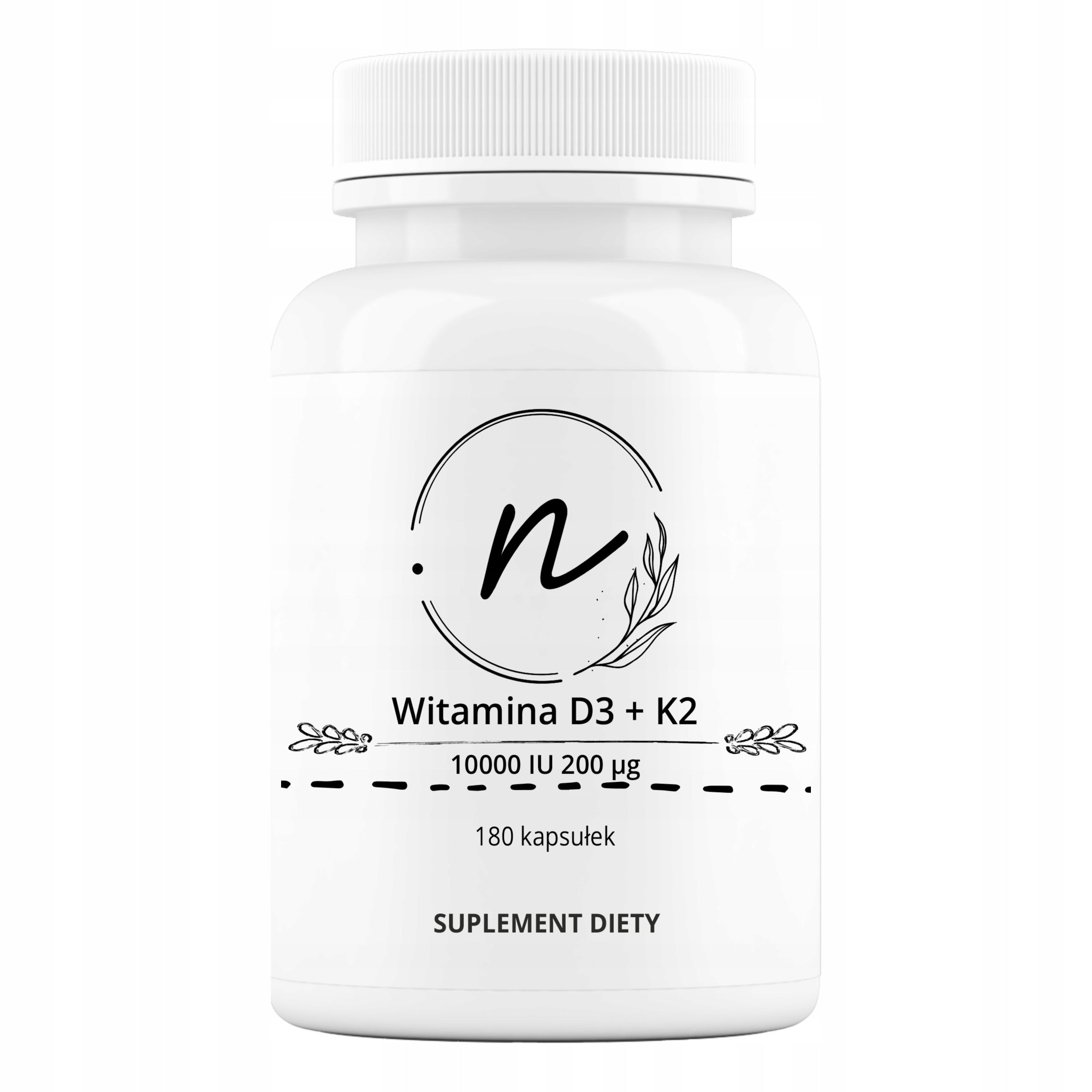 Vitamin D3 + K2 10000 IU 200 mcg 180 capsules NaturePRO