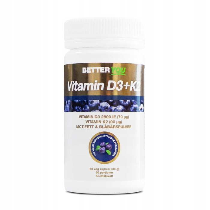 Vitamin D3 + K2 60 caps. immune system and normal bones BETTER YOU