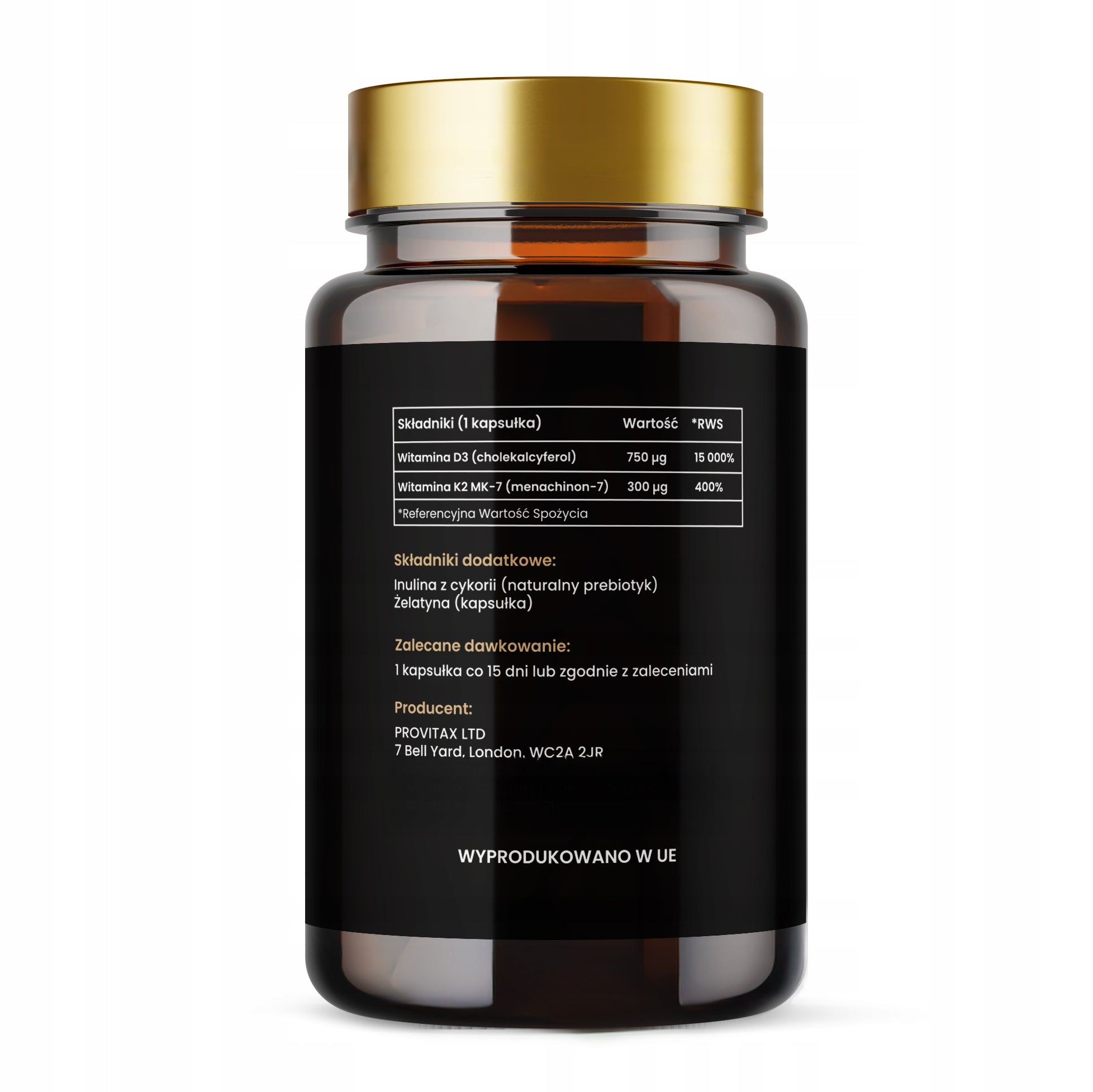 Vitamin D3 + K2 MK-7 30000 IU 300 µg 60 healthy bones immunity Herbolatti Brand Herbolatti