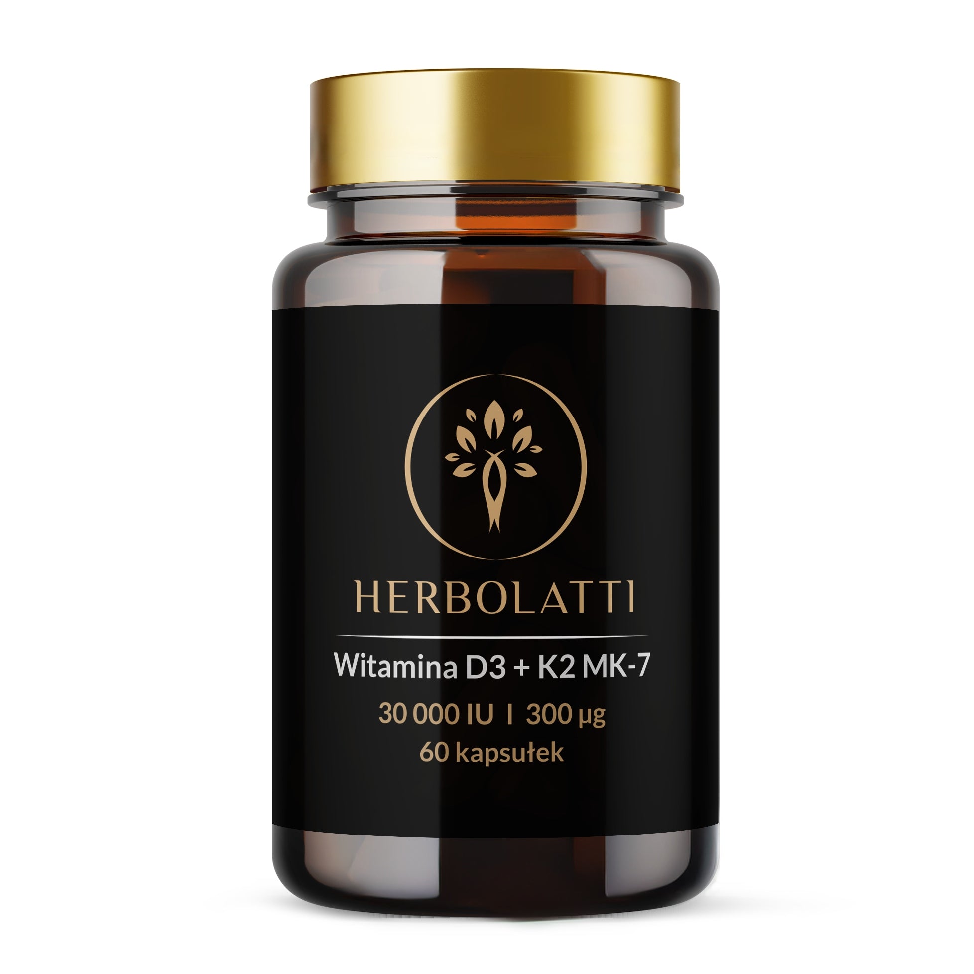 Vitamin D3 + K2 MK-7 30000 IU 300 µg 60 healthy bones immunity Herbolatti