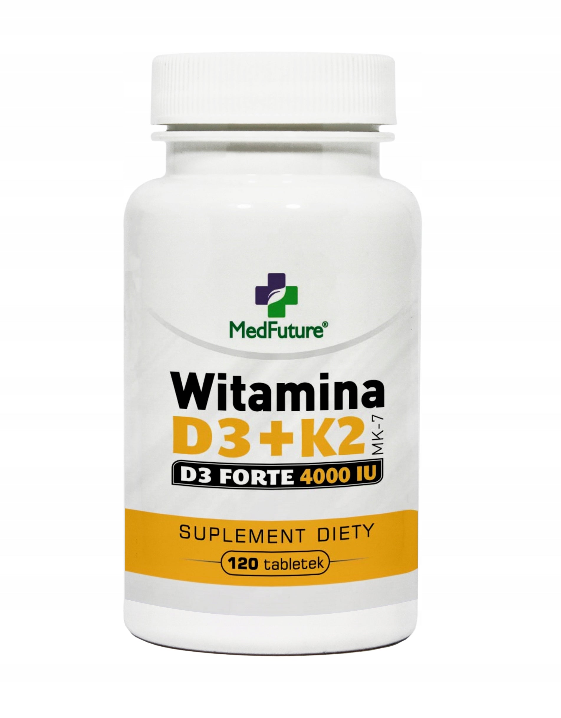 Vitamin D3 + K2 MK-7 Forte 4000IU 120 tablets Greater immunity Brand MedFuture