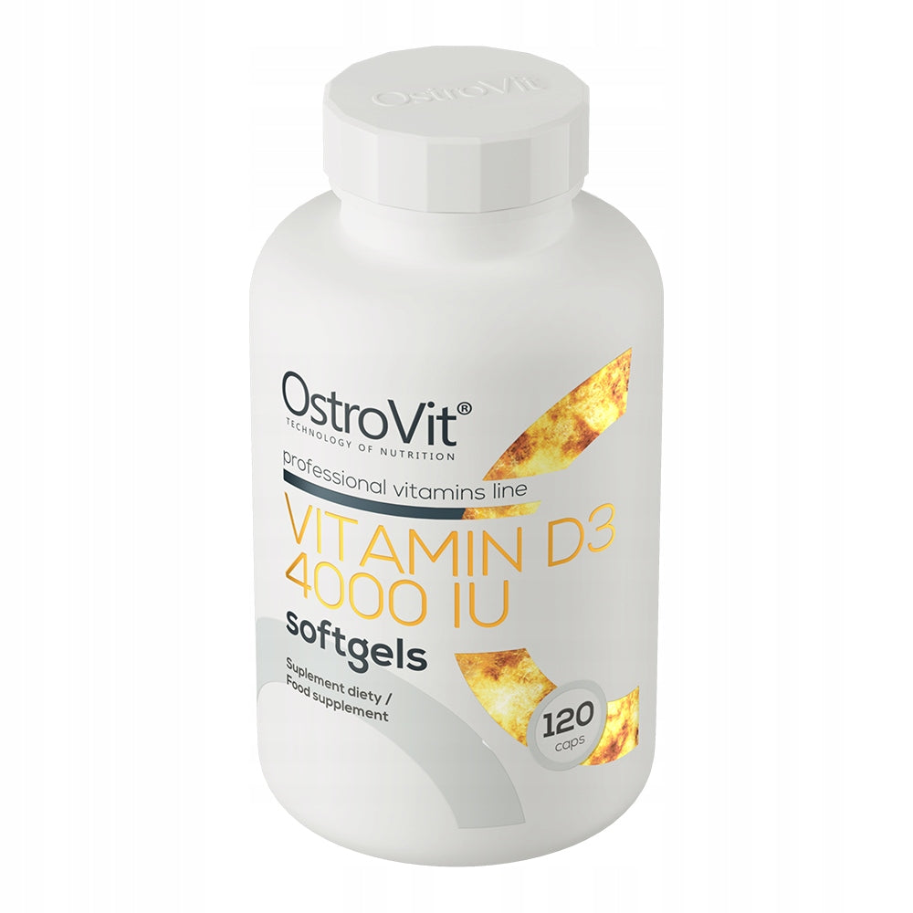 Vitamin D3 OstroVit 4000 IU 120caps softgel BONES TEETH IMMUNE SYSTEM Manufacturer code 5903933902524