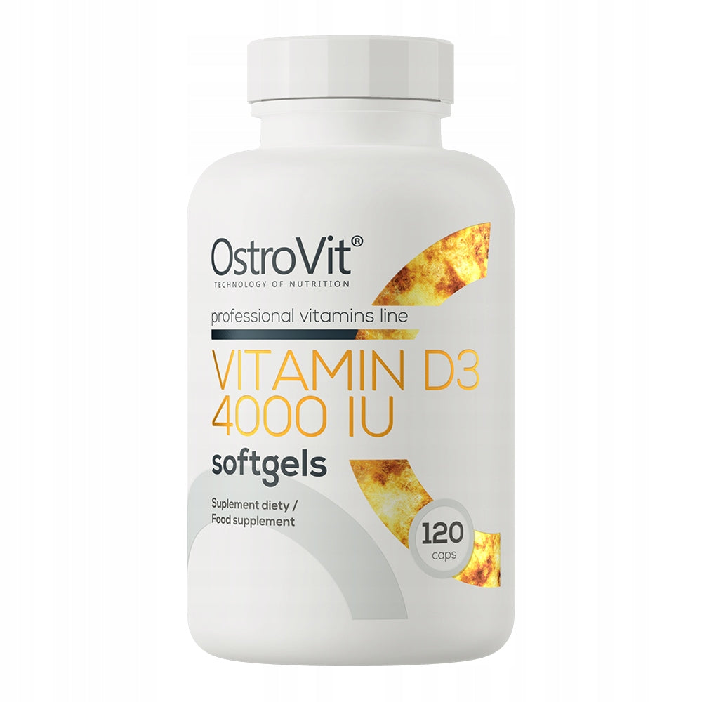 Vitamin D3 OstroVit 4000 IU 120caps softgel BONES TEETH IMMUNE SYSTEM