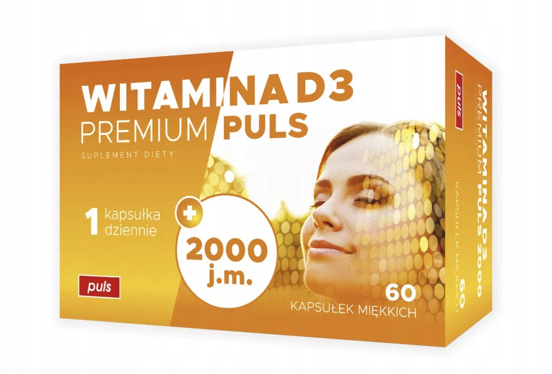 Vitamin D3 Premium 2000 IU Bone Resistance for Adults 60 kaps