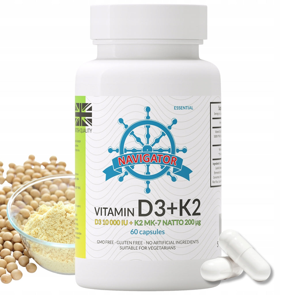 Vitamin D3 + Vitamin K2 MK-7 200 60 capsules Navigator + BOX Medical device no