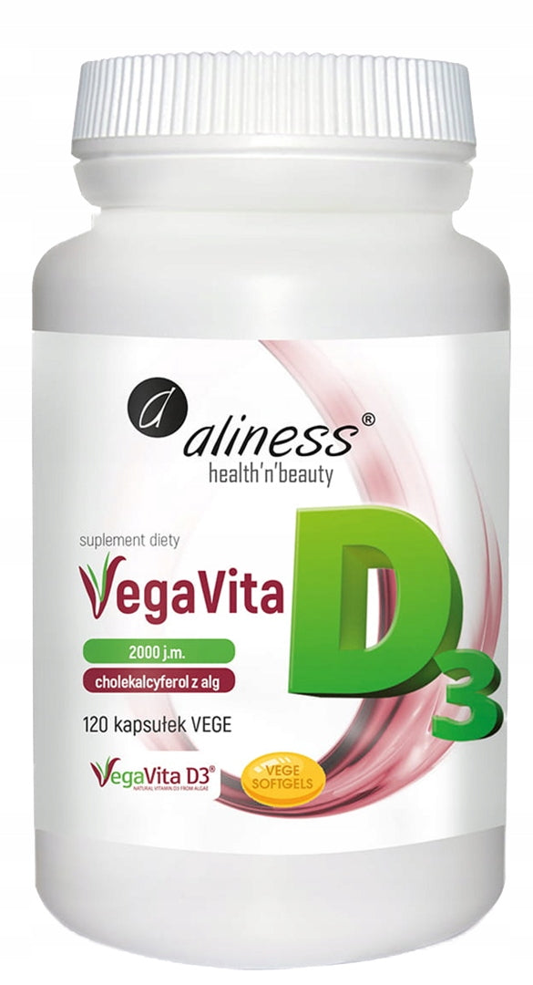 Vitamin D3 from algae 2000iu 120 kaps Aliness Vege EAN (GTIN) 5903242581571