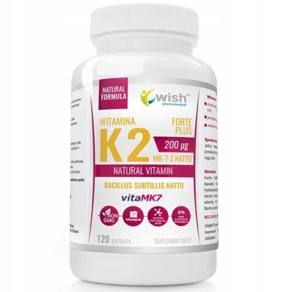 Vitamin K2 MK-7 200mcg FORTE PLUS with NATTO 120 capsules