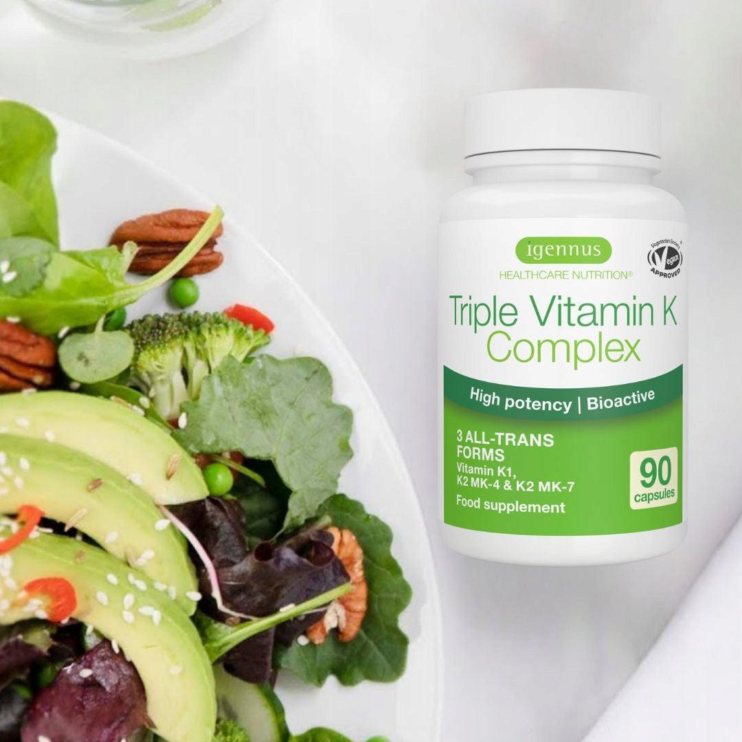 Vitamin K2 MK-7 and MK-4 plus Vitamin K1 forms ALL TRANS bioavailable 90 kap EAN (GTIN) 5060083071880