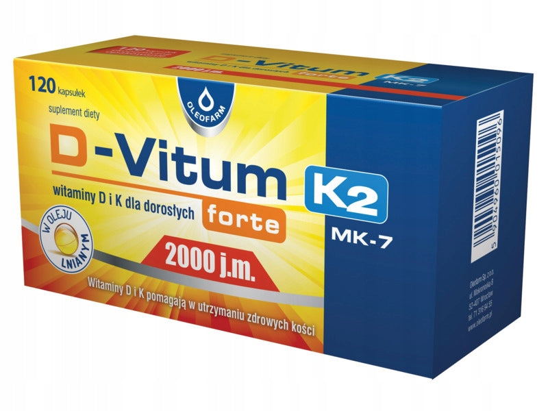 Vitamin complex OLEOFARM D-Vitum K2 Forte 2000 IU (120 capsules)