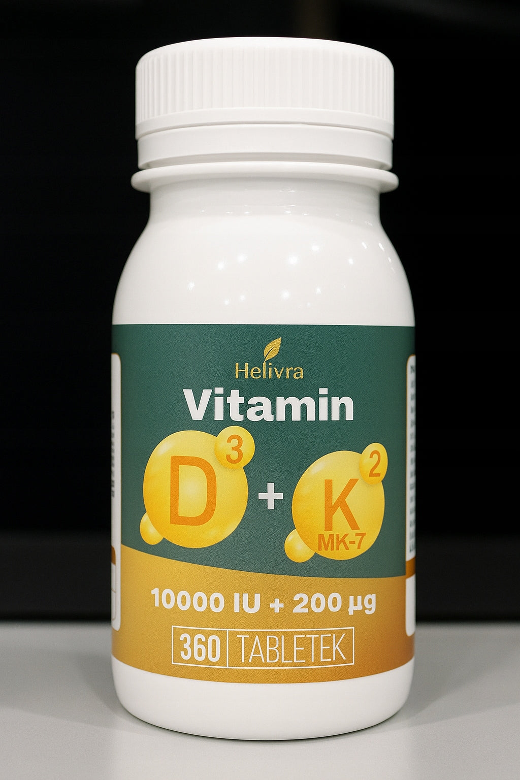 Vitamin d3 10 000 k2 MK7 360tab immunity bone wellbeing stress Manufacturer's flavor naturalny