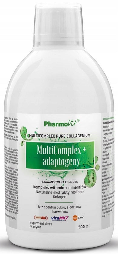 Vitamins Minerals Collagen MultiComplex + adaptogens LIQUID 500 ml Pharmovit Packaging status original