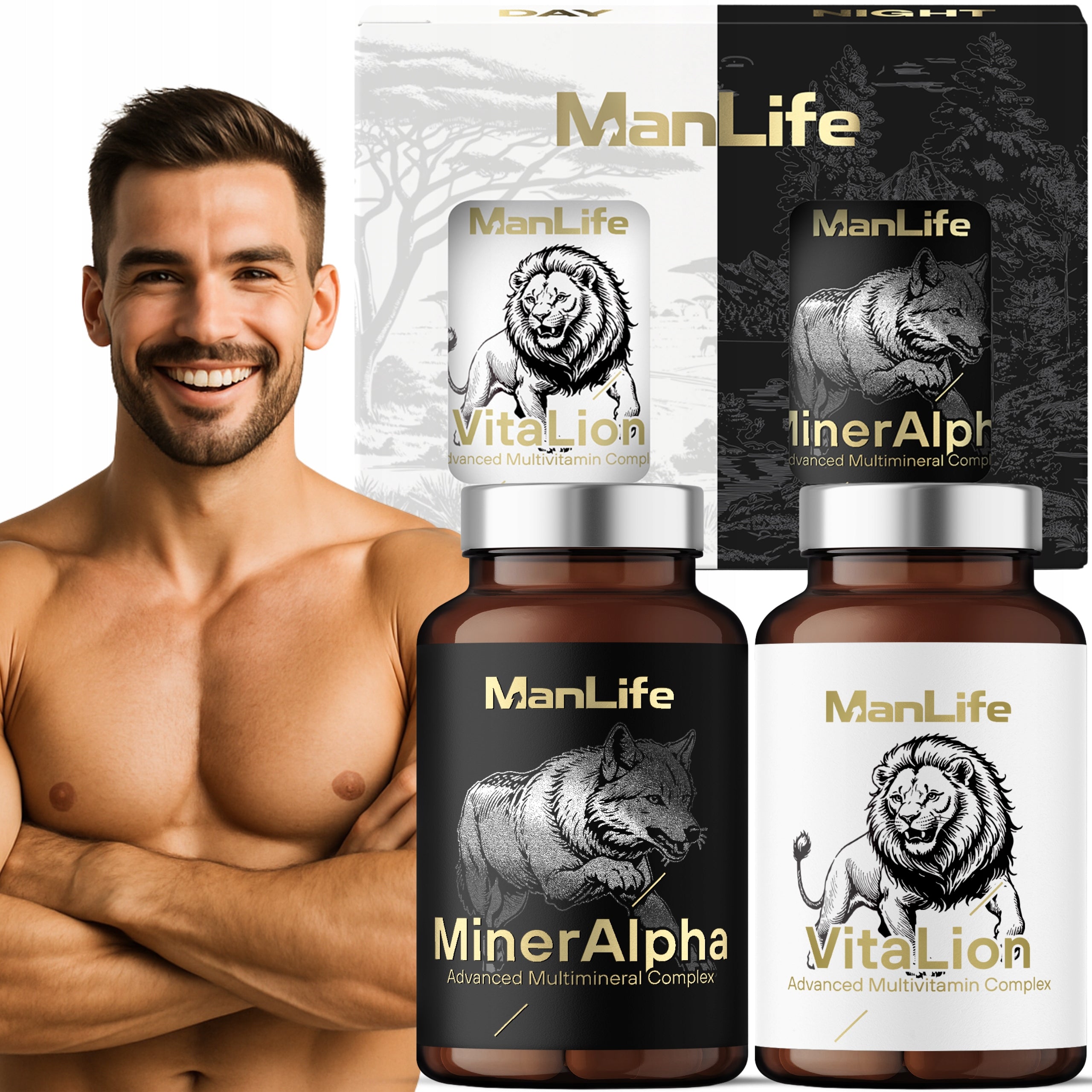 Vitamins and Minerals for Men Magnesium Zinc Potassium VITALITY TESTOSTERONE