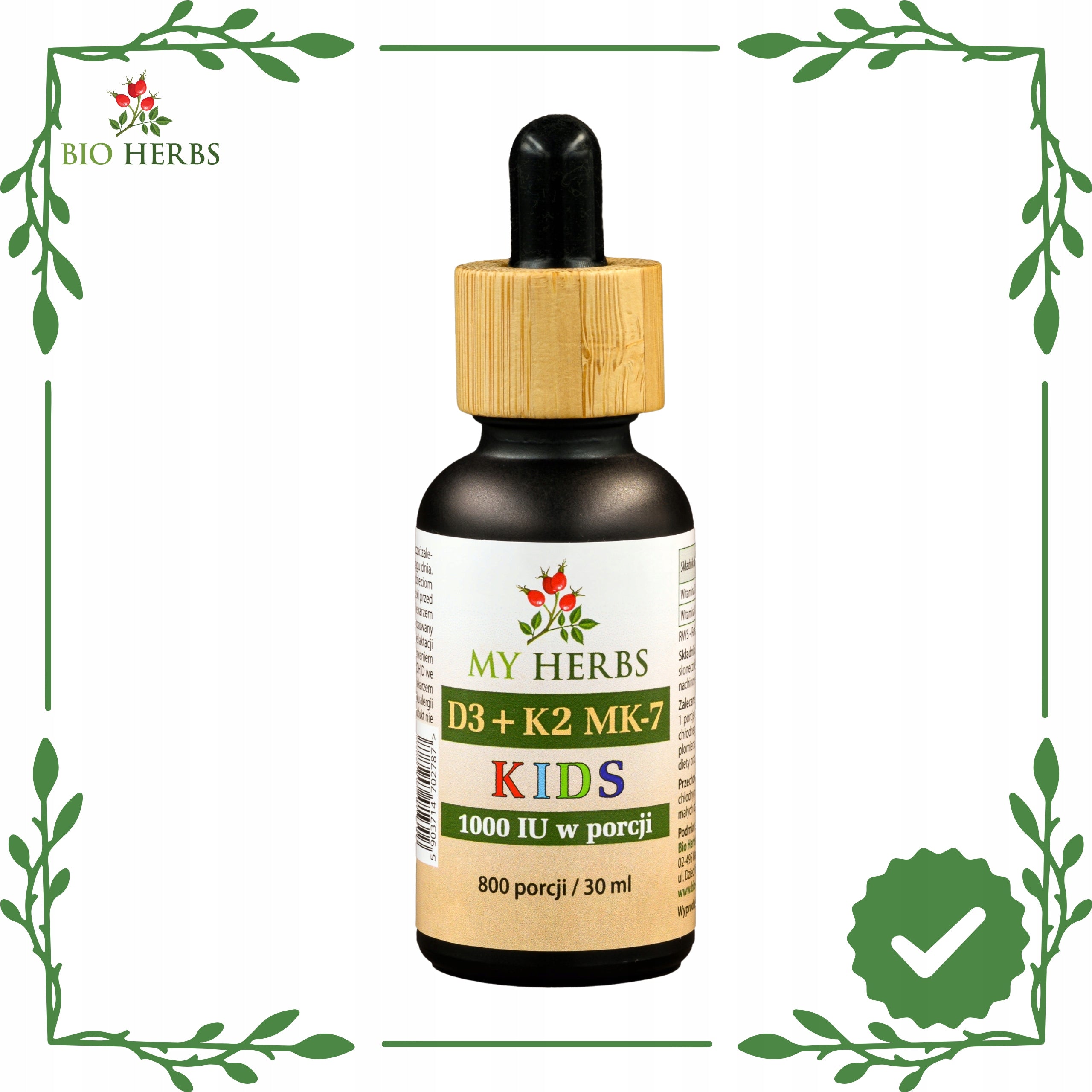 Vitamins d3 k2 mk7 kids in oil children bone resistance teeth 30ml 800 SERVINGS Medical device no