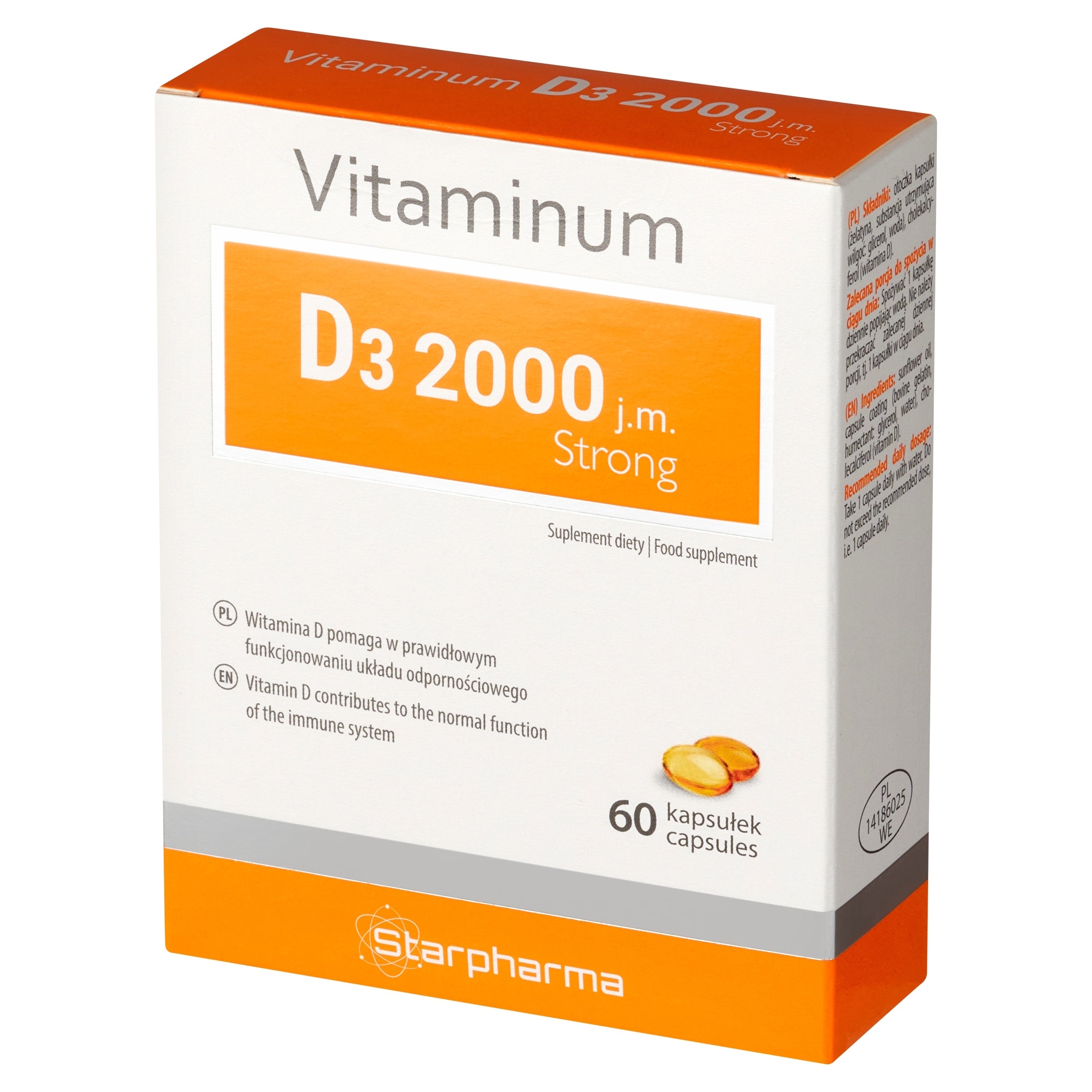 Vitaminum D3 2000j Strong Starpharma 60 capsules Brand Starpharma