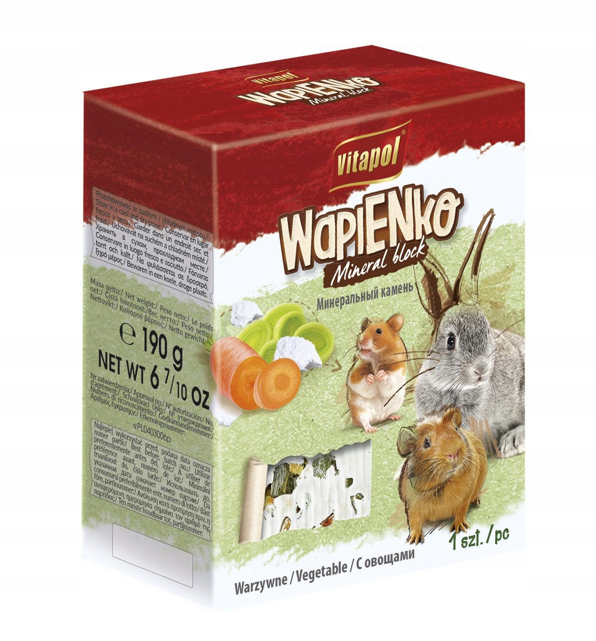 Vitapol Limestone cube XL rodents Vegetable
