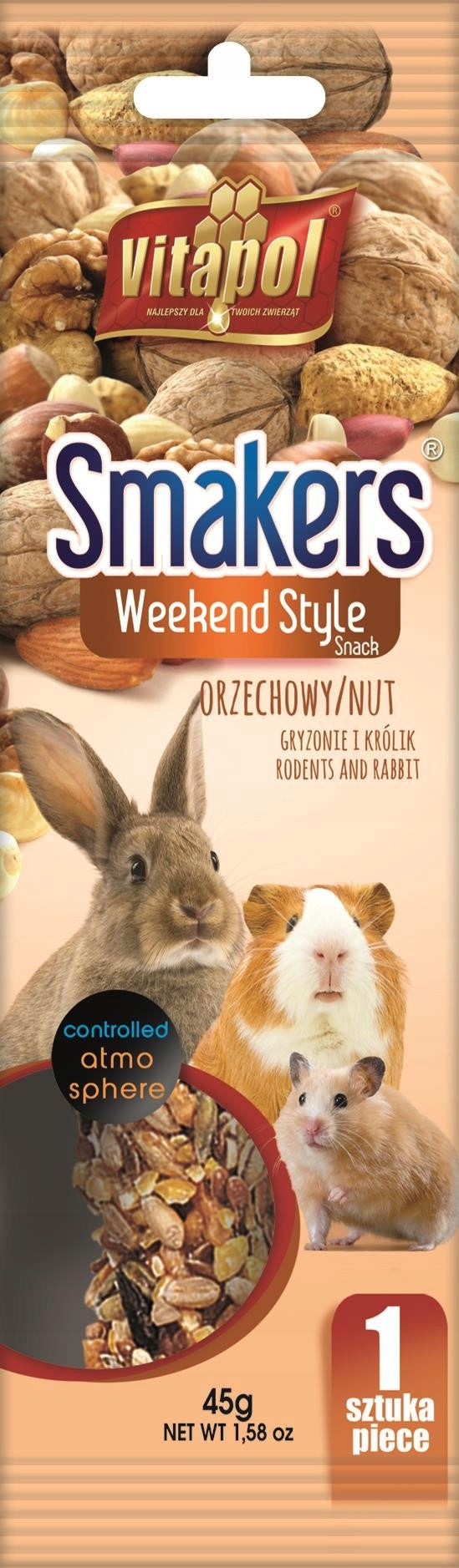 Vitapol Smakers WEEKENDSTYLE for rodents Walnut