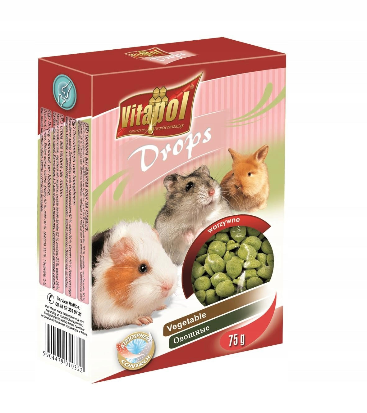Vitapol Vegetable Drops for Rodents and Rabbits 75 g
