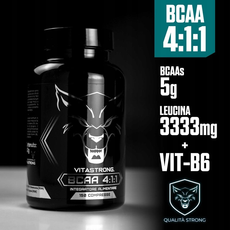 Vitastrong BCAA 4:1:1 150 Capsules Protein Synthesis Support. Packaging status original