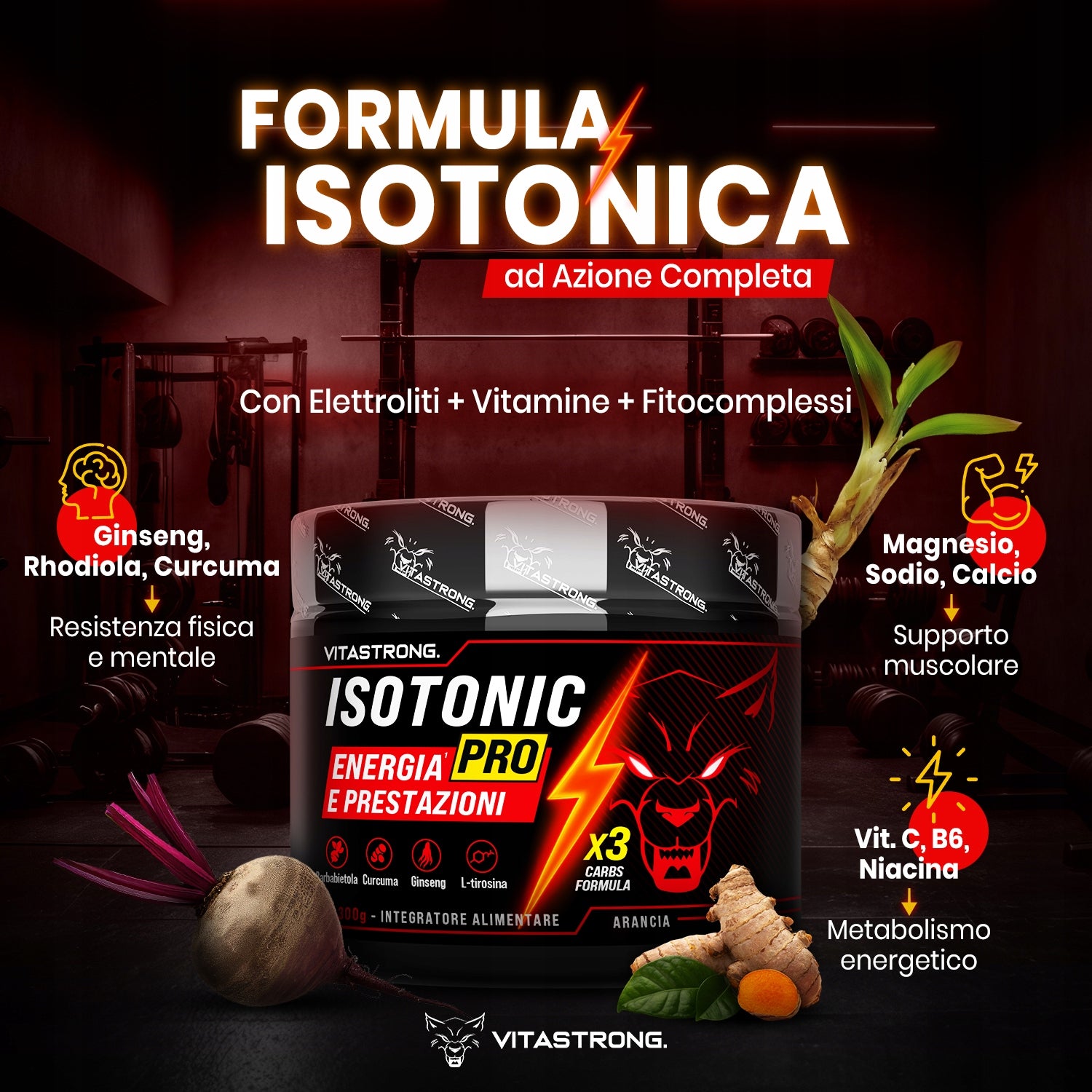Vitastrong ISOTONIC PRO 300g | Hydration and Energy Expiration date at least 1 year from the date of purchase