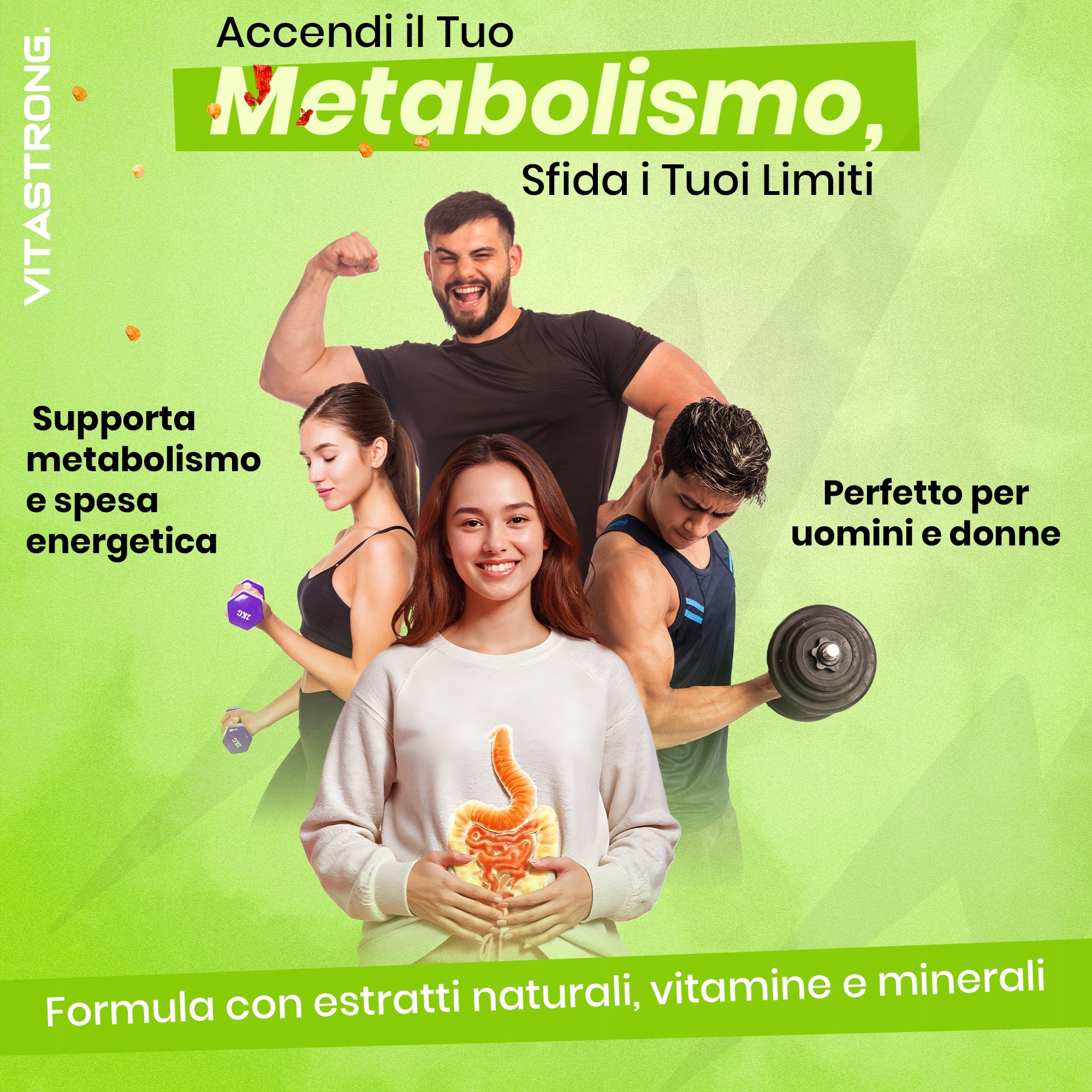 Vitastrong Z-F Thermogenic 60 caps Fat Burner Metabolism Weight Loss Expiration date at least 1 year from the date of purchase
