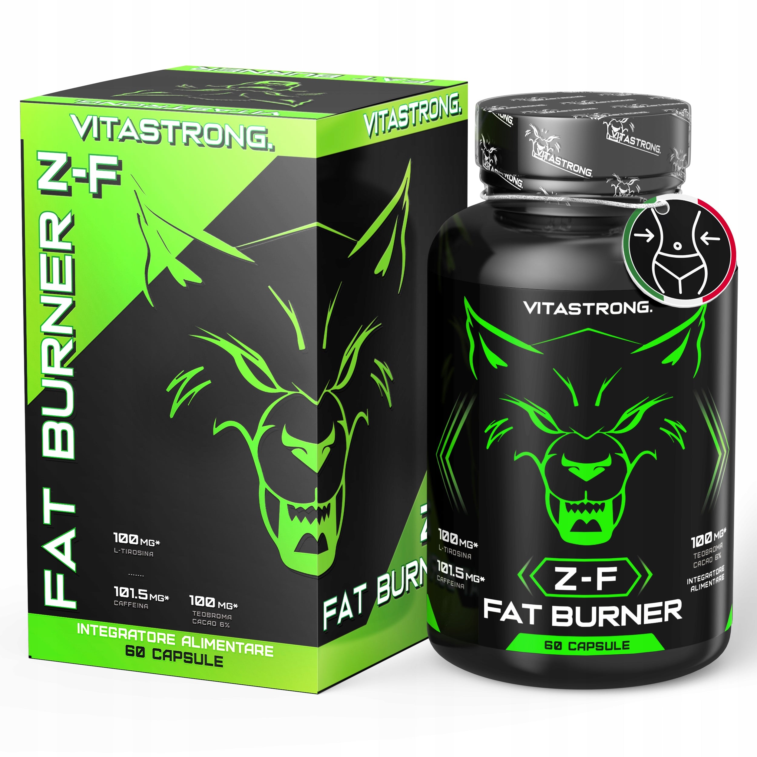 Vitastrong Z-F Thermogenic 60 caps Fat Burner Metabolism Weight Loss Packaging status original