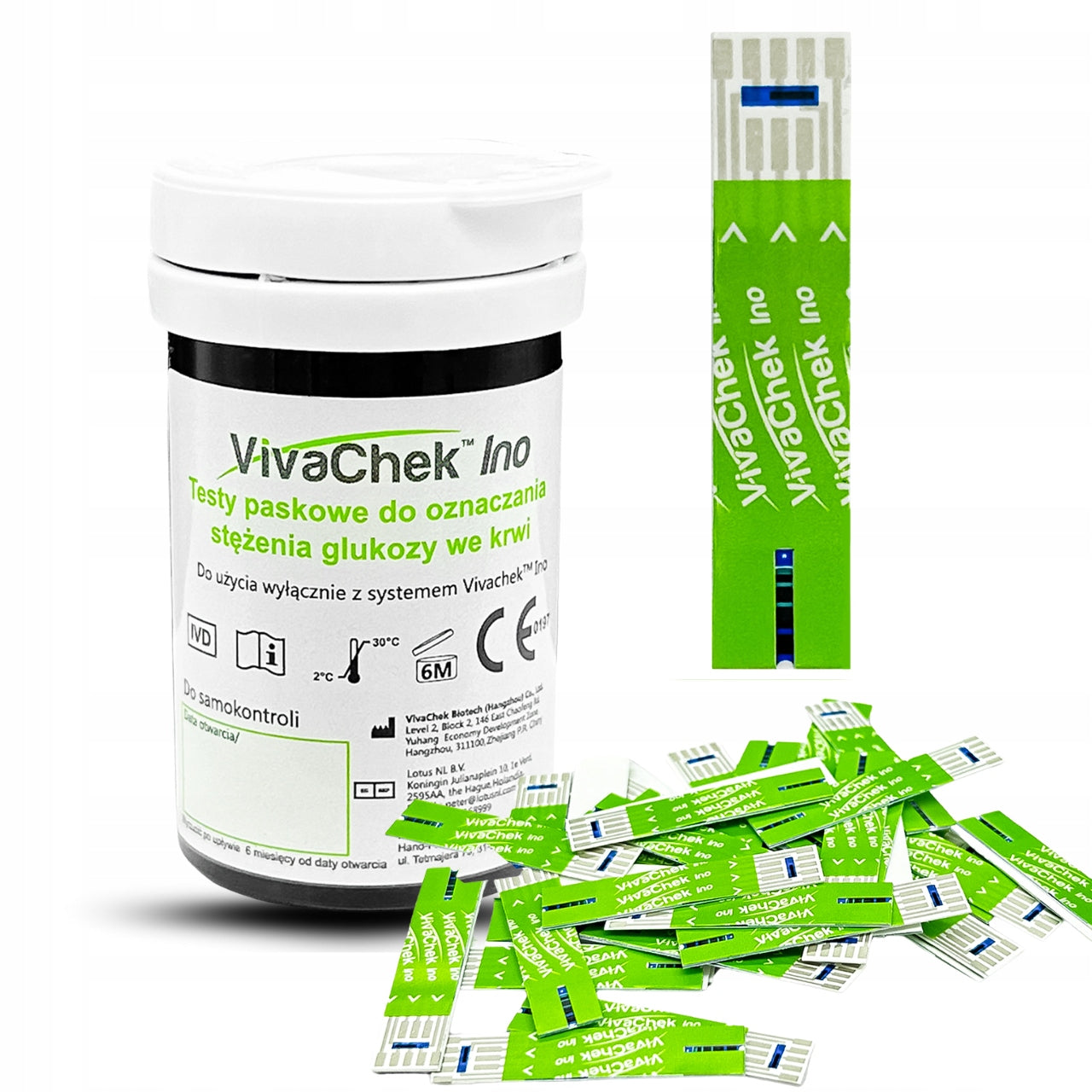 VivaChek Ino Glucose Meter Strips 50 Pieces Precision Medical device type medical device or in-vitro diagnostic medical device