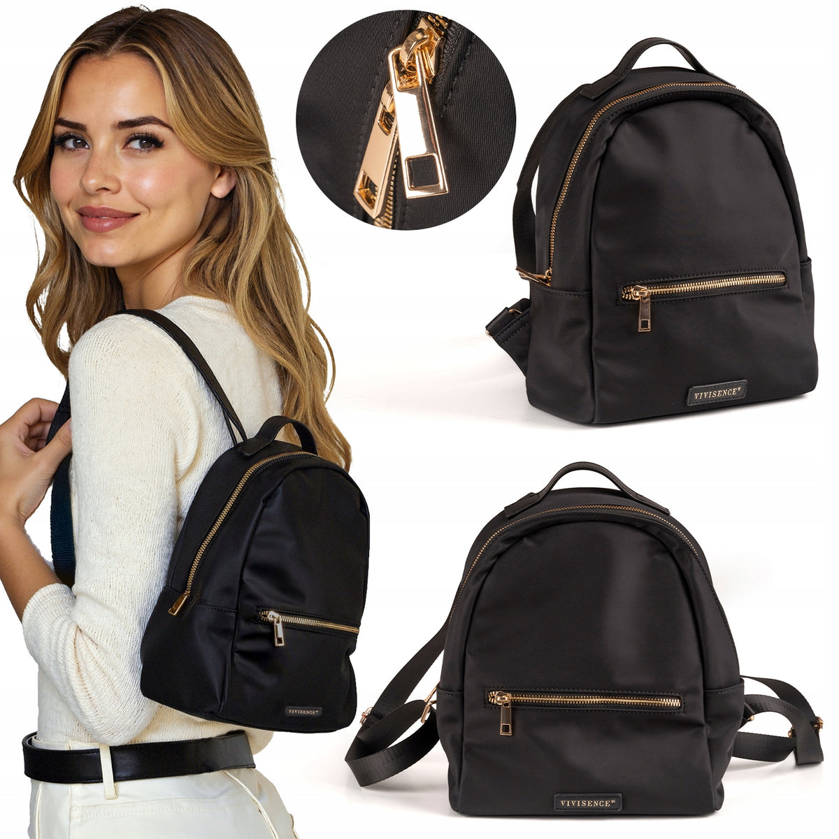 Vivisence T0006 black urban women's youth Bag BACKPACK