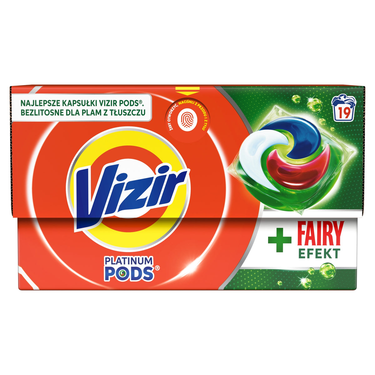 Vizir + Fairy Effect Platinum PODS Laundry Capsules 19 Pack