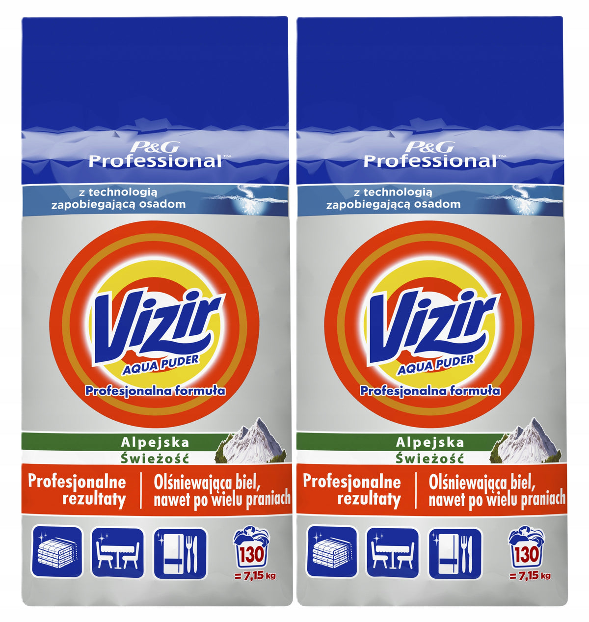 Vizir Professional Regular Washing Powder 2x7,15 kg (130pr)
