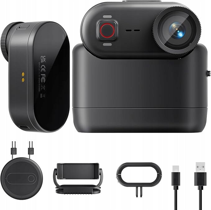Vlog 4K POV Camera 64GB Waterproof Bodycam Stabilization 6-Axis Sports