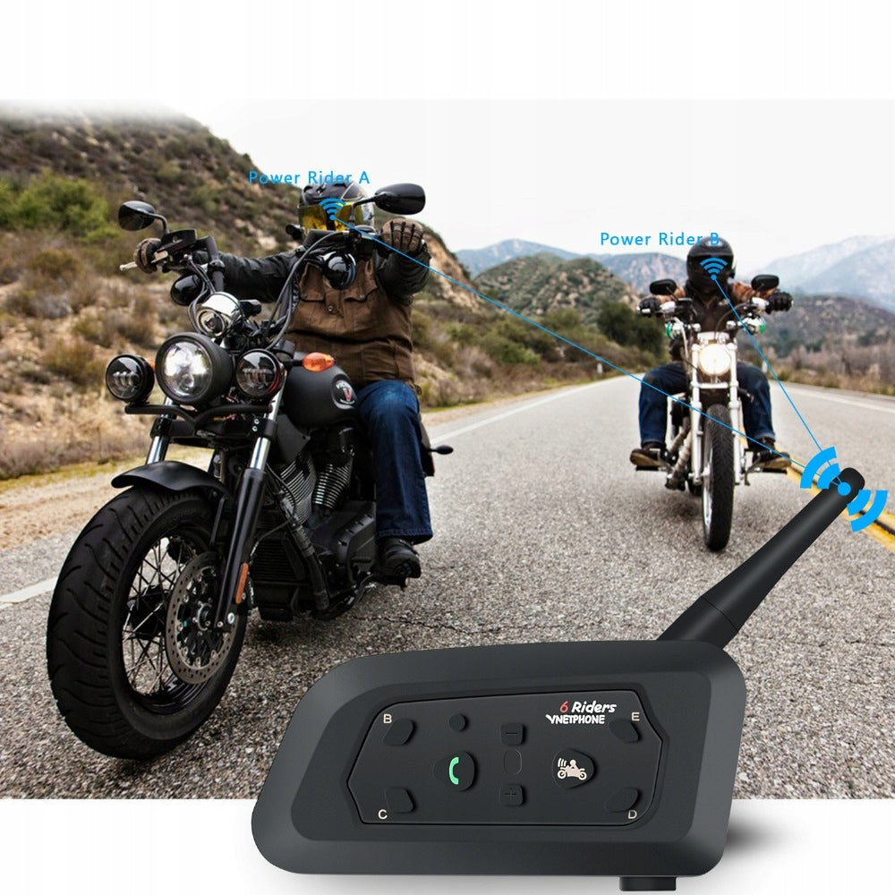 Vnetphone V6 - 1200 Motorcycle Bluetooth Helmet Intercom Motorcycle