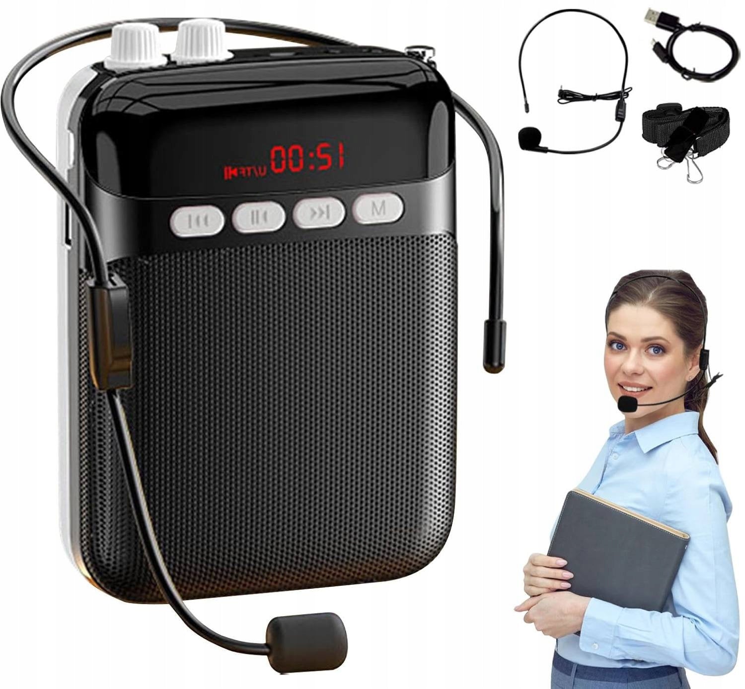 Voice Amplifier Microphone + FM for Tourist Guide, Teacher