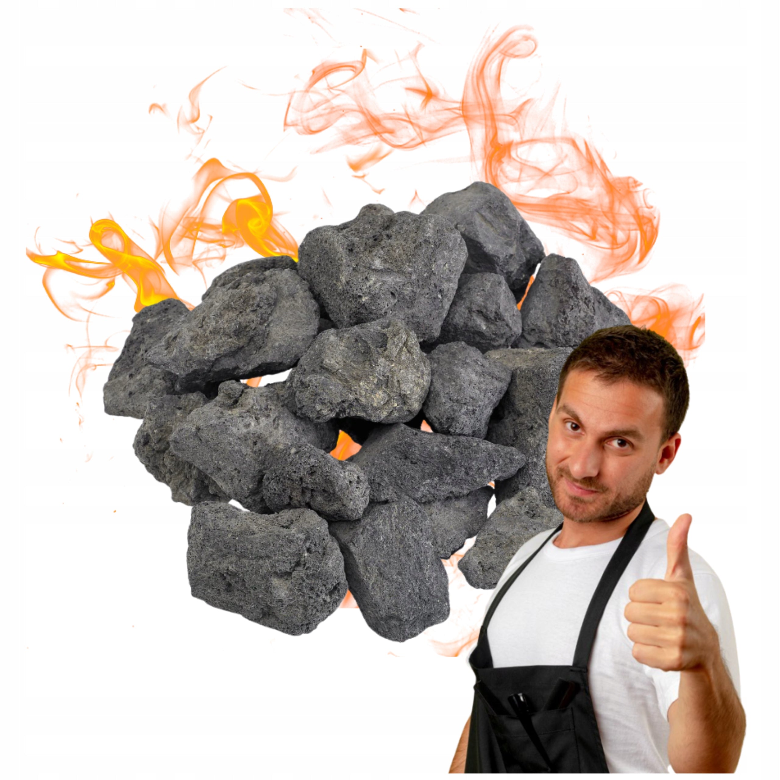 Volcanic Lava Stones for Gas Grill 3kg Porous - PRICE = QUALITY