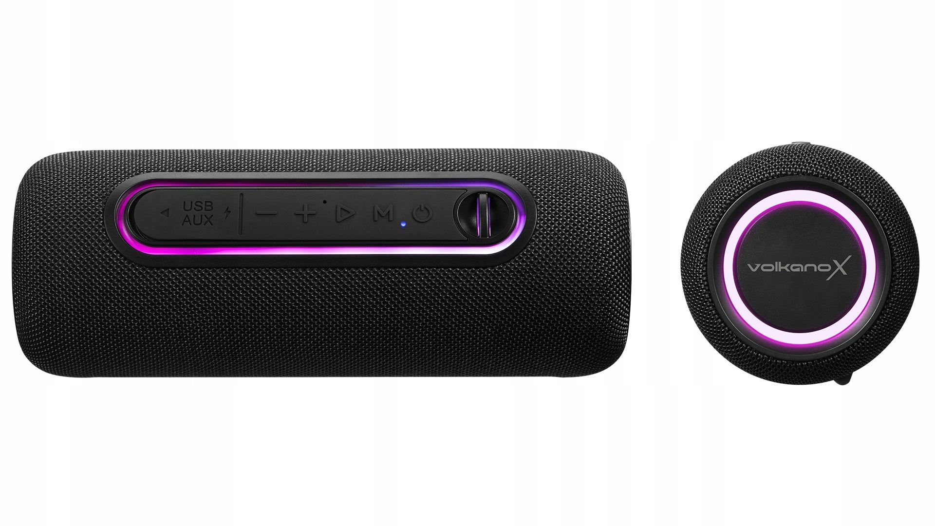 Volkano X VXS100 Series Portable Bluetooth Speaker with RGB Lighting Color black