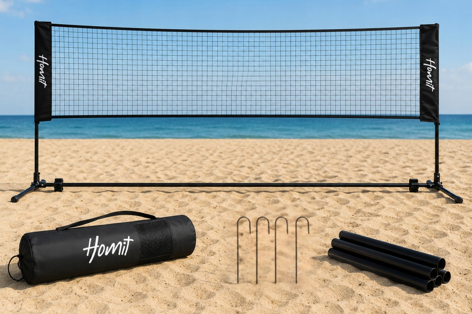 Volleyball Badminton Net HOMIT Portable Adjustable 3m Bag Brand no brand