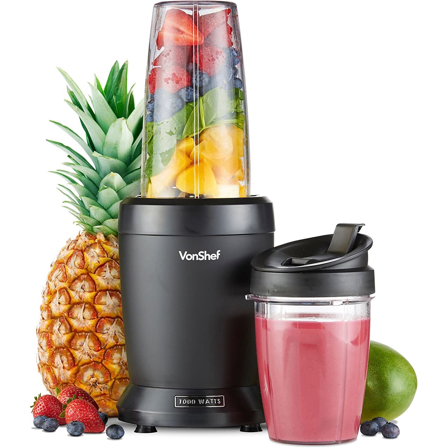 VonShef Blender do Smoothie 1000 W z Kubkami