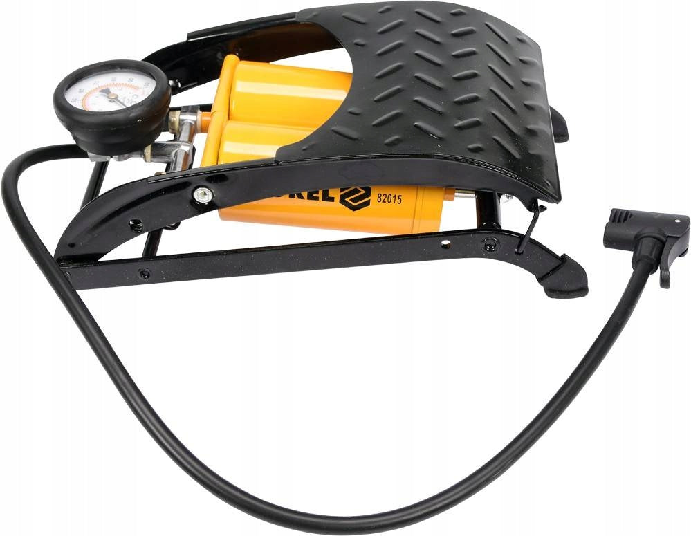 Vorel Double Piston Foot Pump for Bicycle Car Color black