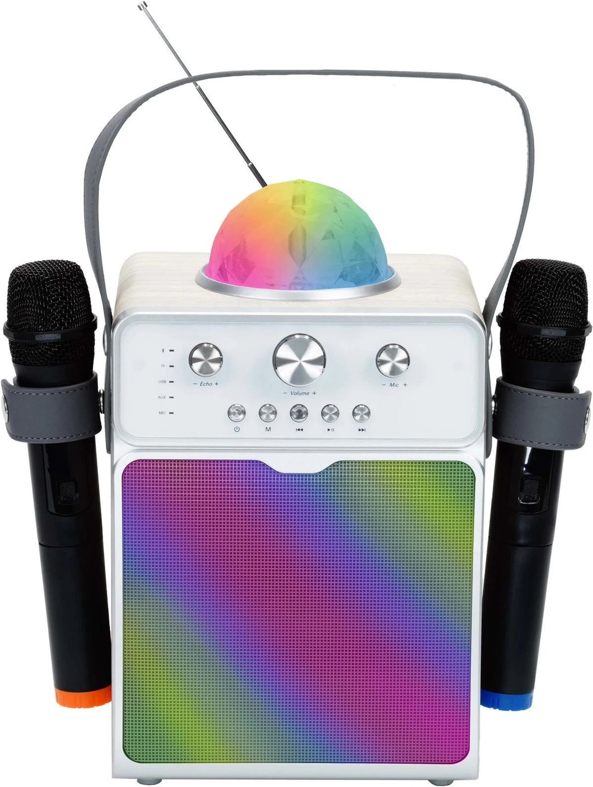 Výkonný audio MUSICMATE MM-SK200 Apex Chytrý mikrofon Karaoke Bílý Model MM-SC20