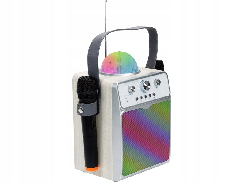 Výkonný audio MUSICMATE MM-SK200 Apex Chytrý mikrofon Karaoke Bílý