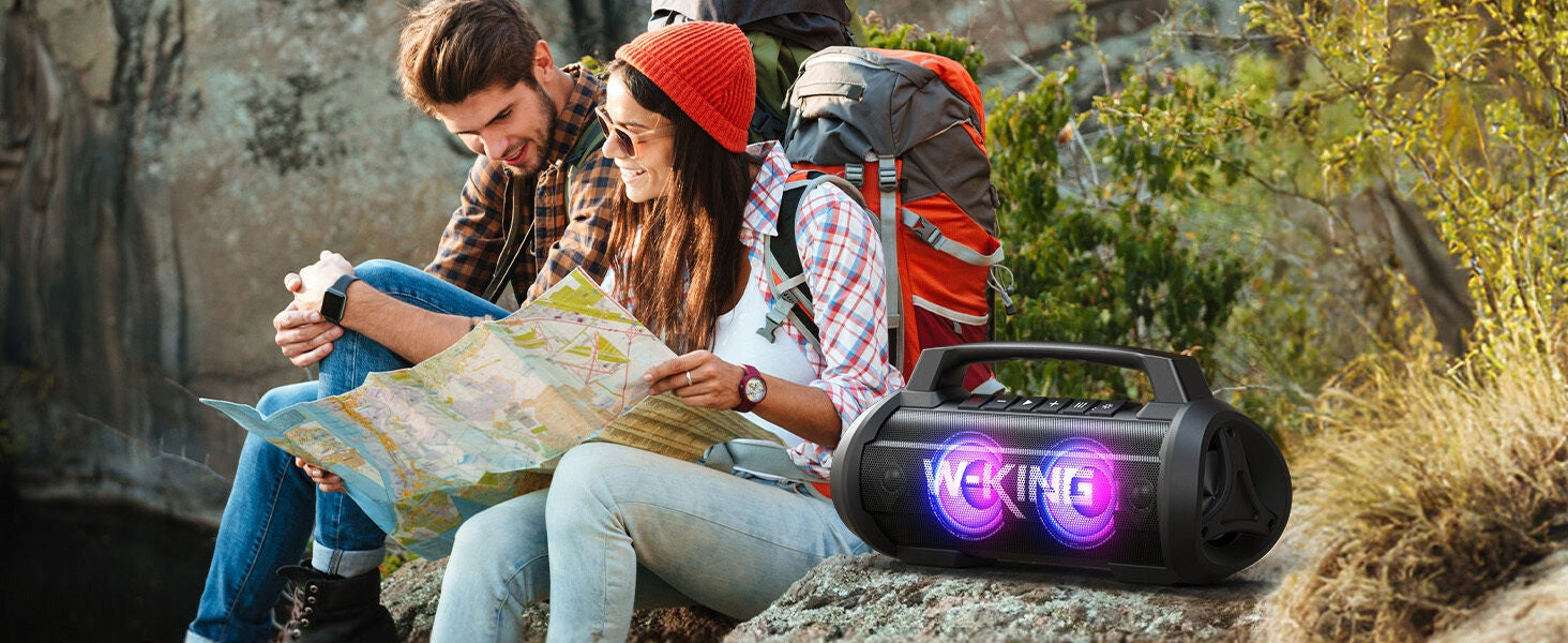 W-King D10 Bluetooth Speaker, 70W, IPX6, RGB, GRP, Black Packaging status original