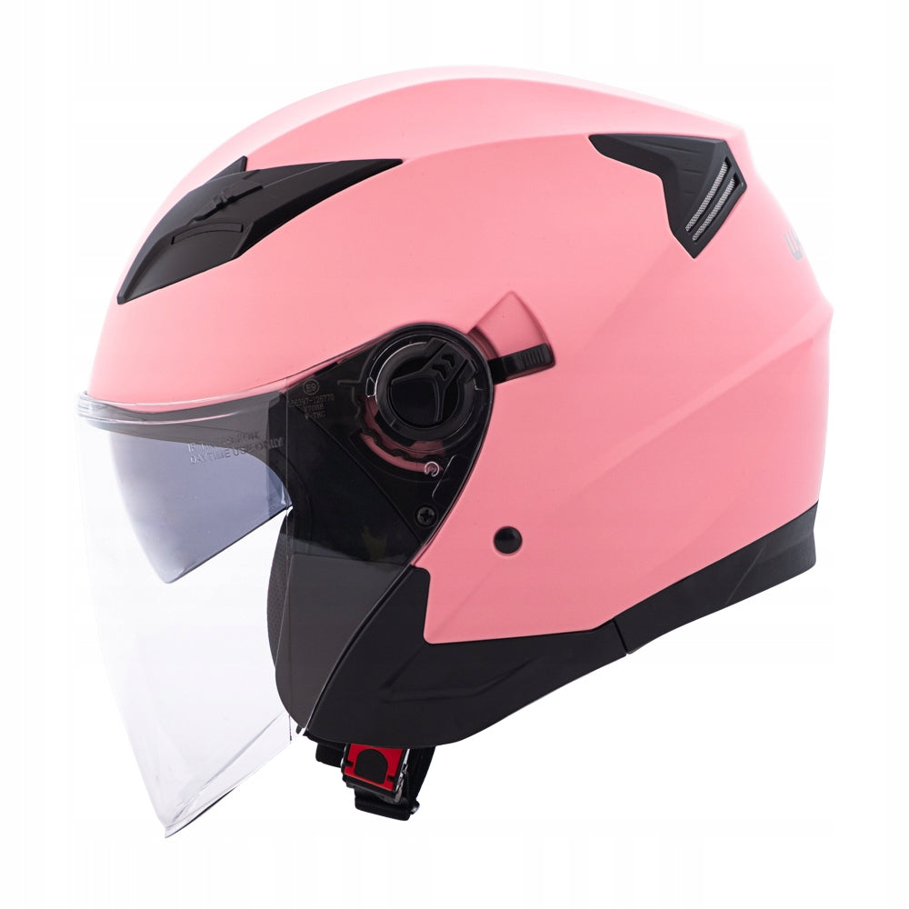 W-TEC BARCELA CARMESI MOTORCYCLE HELMET OPEN WITH BLEND SCOOTER CHOPPER L Manufacturer W-tec
