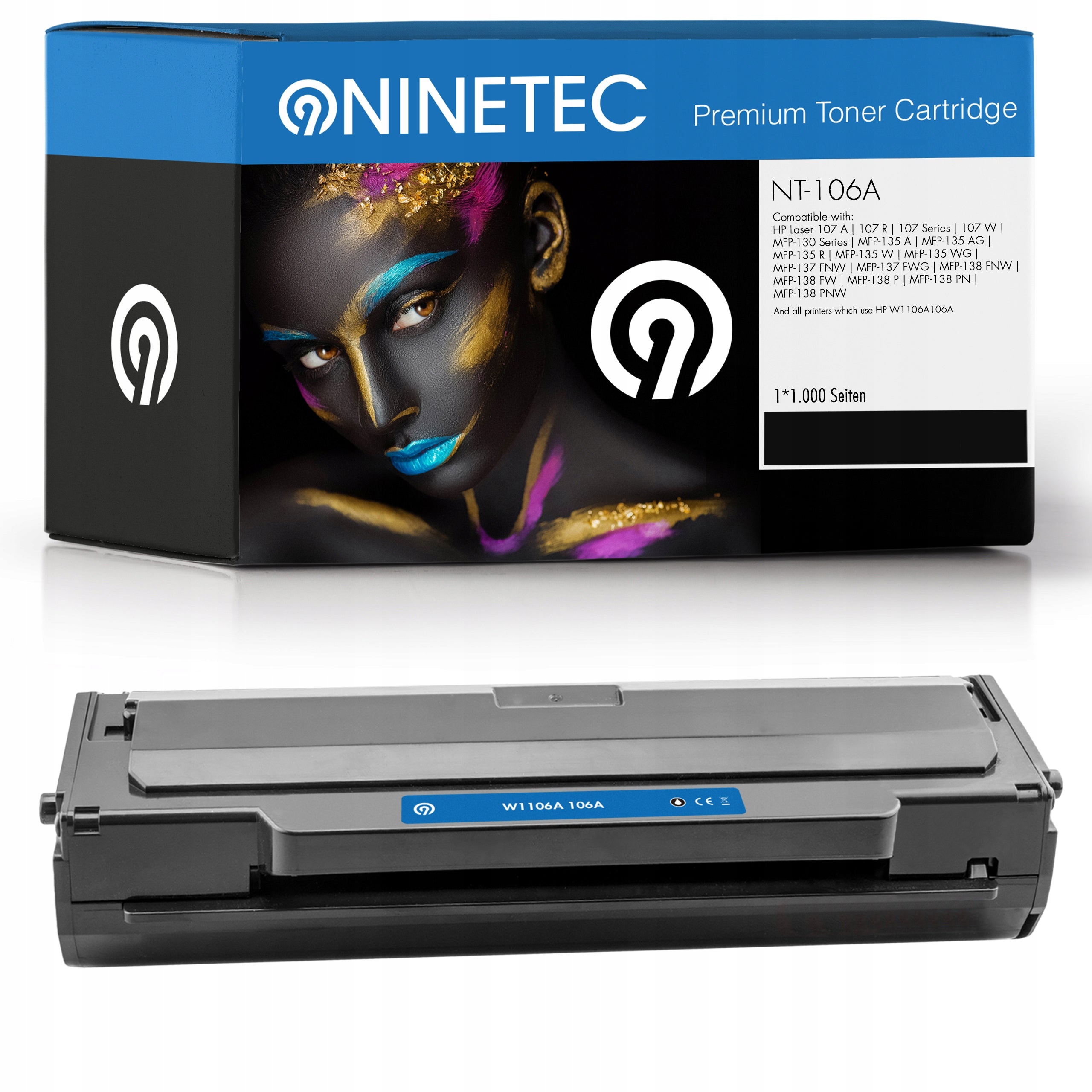 W1106A 106A XL Toner Cartridge with HP LaserJet 107a 107w MFP 135a 135w 137fnw