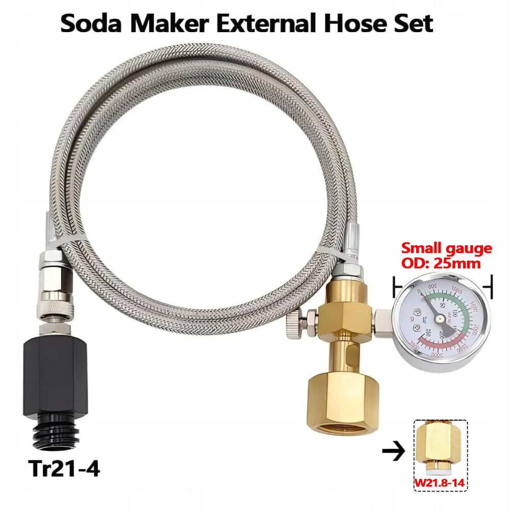 W21.8 FISTULA ADAPTER WITH STEEL HOSE FOR SODASTREAM QUICK CONNECT CO2 EAN (GTIN) 6975848996232