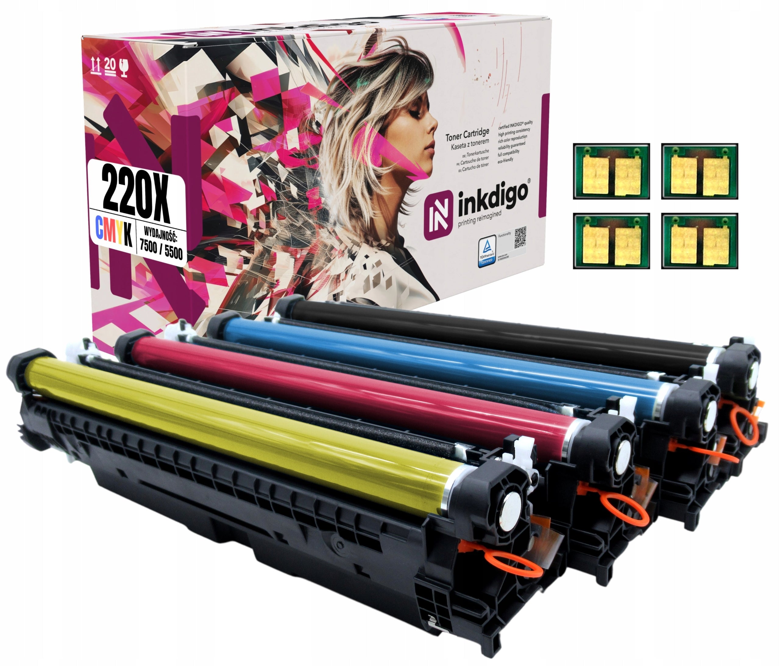 W2200X-W2203X REPLACEMENT TONERS WITH CHIP FOR HP Color LaserJet Pro 4202 4302
