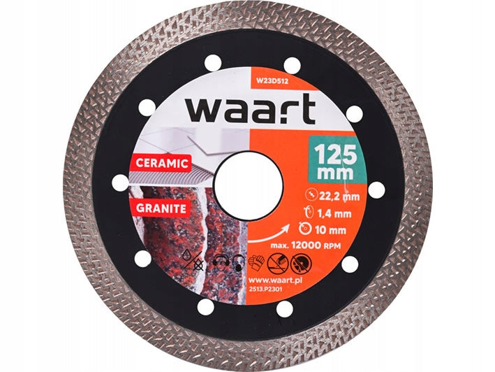 WAART DIAMOND BRAID DISC FOR GRANITE STONEWARE CERAMIC 125mm Brand Jufisto