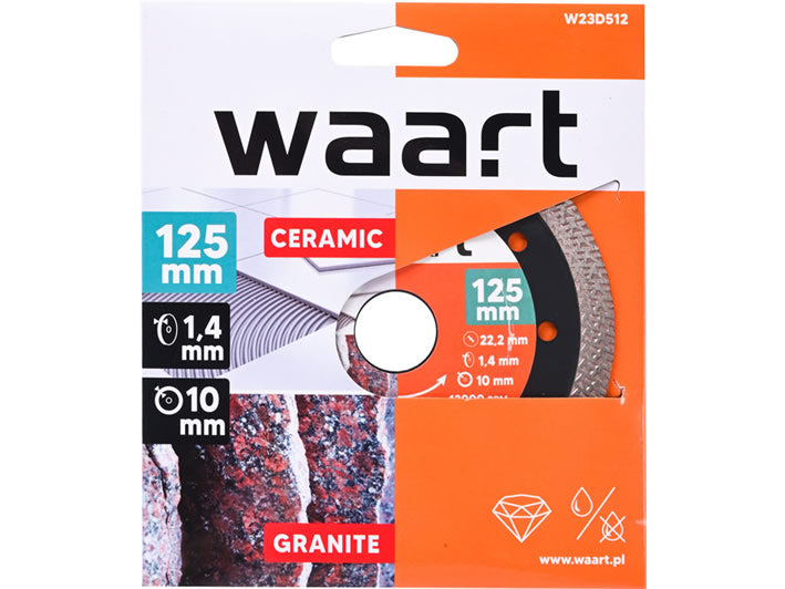 WAART DIAMOND BRAID DISC FOR GRANITE STONEWARE CERAMIC 125mm EAN (GTIN) 5902143151777